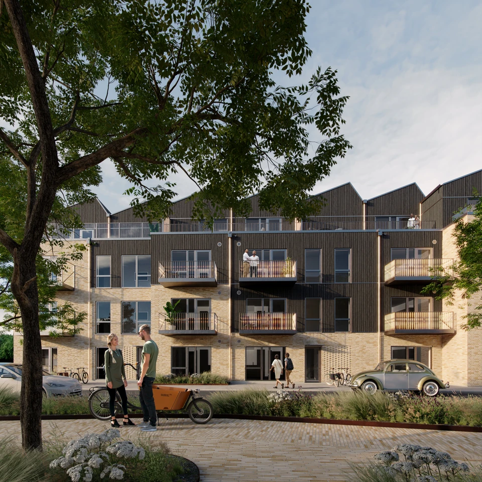 P+P arkitekter. Det færdige byggeri kan afvige fra det viste.